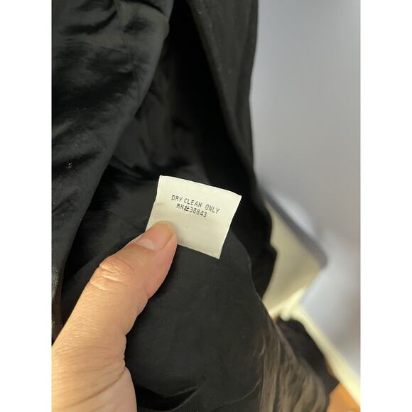 Lary Levine black coat cashmere lambswoll Italian luxury vintage old money 6 - Picture 6 of 7